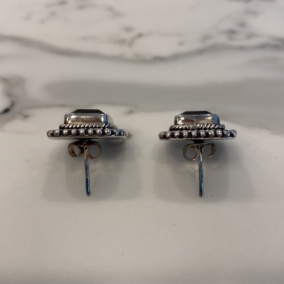 Sterling Silver and Topaz Earrings - Picture 3 of 6